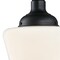 Westinghouse Fixture Ceiling SemiFlush-Mount 60W Scholar 9In Textrd, Black White Opl Glass 6578300 - alternate 2